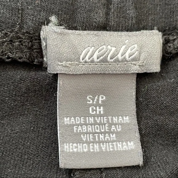 Aerie Y2K Color Block Leggings Stretchy Neutral Athletic Comfy Black Gray Small - Picture 4 of 6